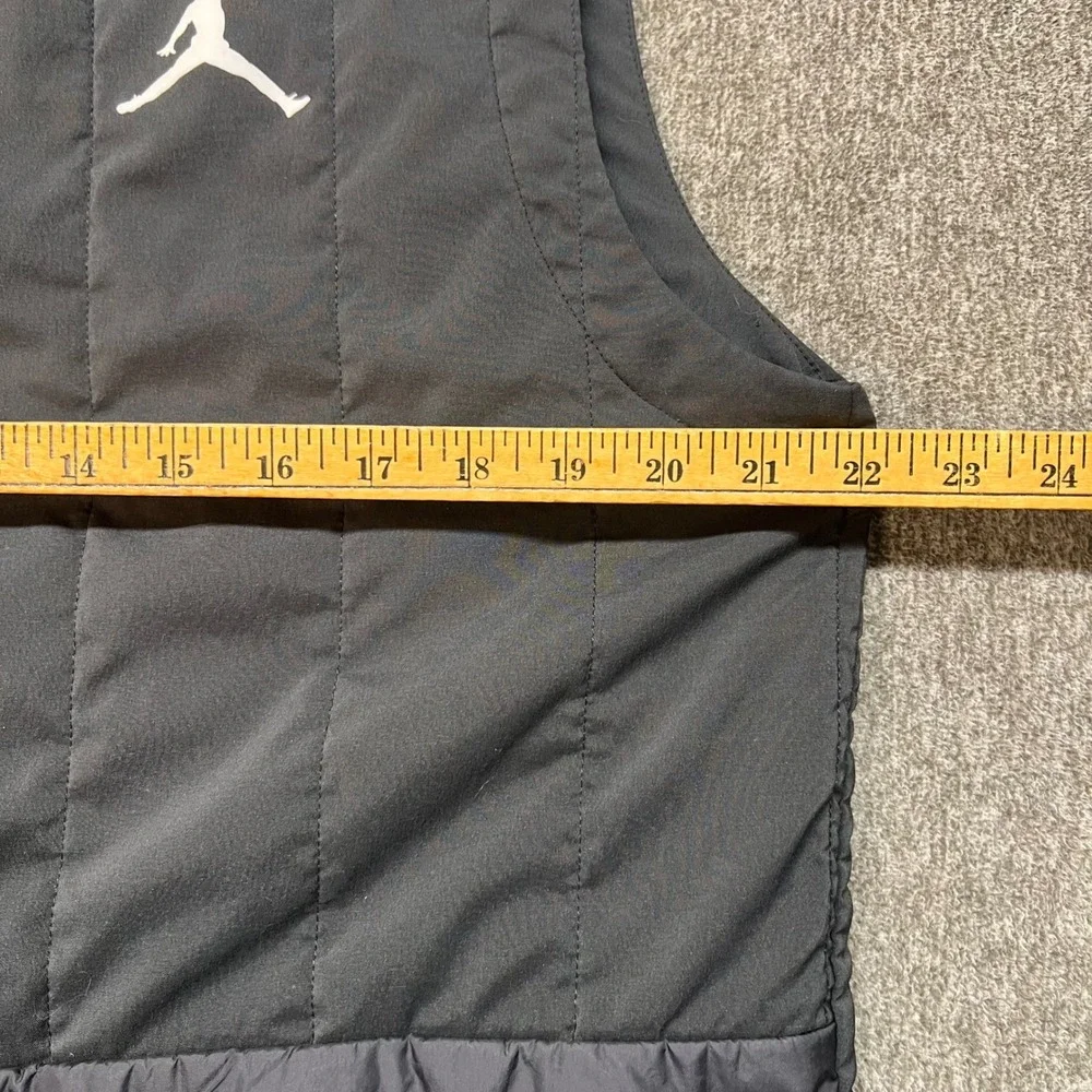 Jordan 23-Tech Mens‎ Black Quilted Puffer Vest Full Zip Jumpman Logo Size M